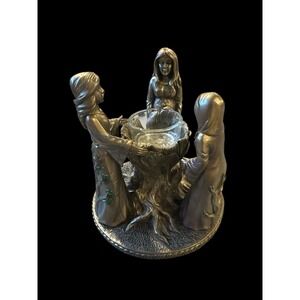 Ebros Occultic Wiccan Triple Goddess Maiden Mother Crone Votive Candle Holder!!